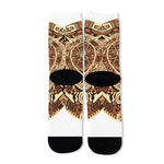 Tribal Maya Calendar Print Long Socks