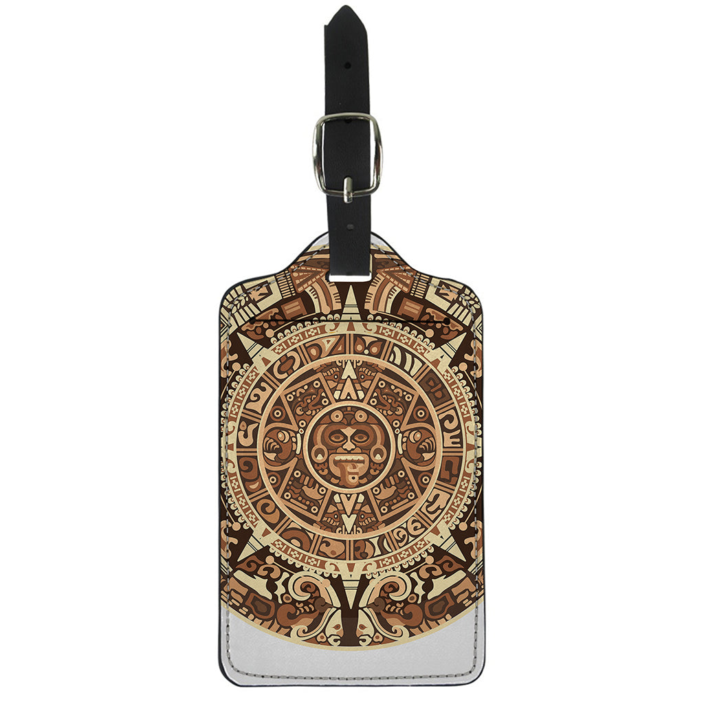 Tribal Maya Calendar Print Luggage Tag