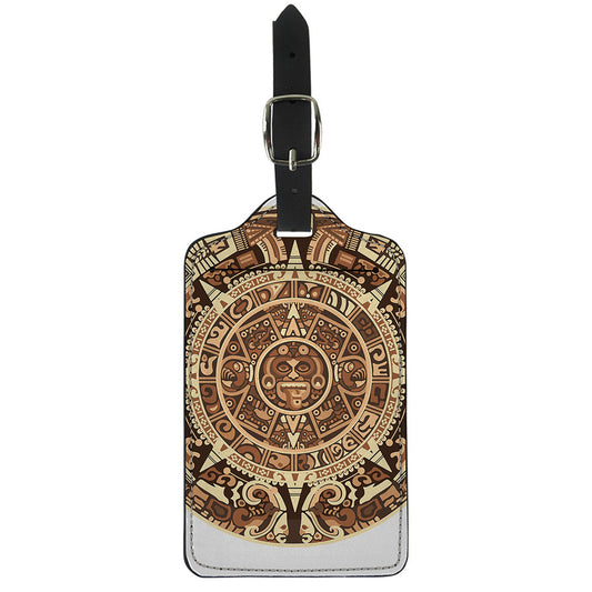 Tribal Maya Calendar Print Luggage Tag