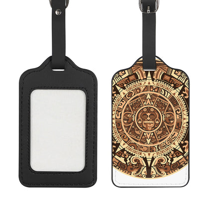 Tribal Maya Calendar Print Luggage Tag