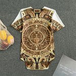 Tribal Maya Calendar Print Men's Bodysuit