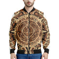 Tribal Maya Calendar Print Men's Bomber Jacket