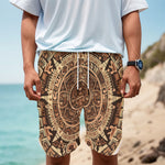 Tribal Maya Calendar Print Men's Cargo Shorts