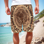 Tribal Maya Calendar Print Men's Cargo Shorts