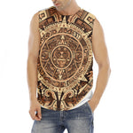 Tribal Maya Calendar Print Men's Fitness Tank Top