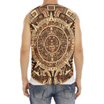 Tribal Maya Calendar Print Men's Fitness Tank Top