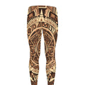 Tribal Maya Calendar Print Men's Leggings