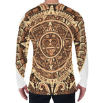 Tribal Maya Calendar Print Men's Long Sleeve T-Shirt