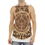 Tribal Maya Calendar Print Men's Muscle Tank Top