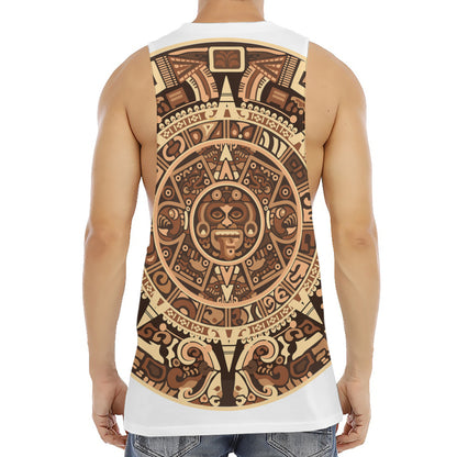 Tribal Maya Calendar Print Men's Muscle Tank Top
