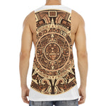 Tribal Maya Calendar Print Men's Muscle Tank Top