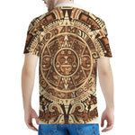 Tribal Maya Calendar Print Men's Polo Shirt