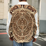 Tribal Maya Calendar Print Men's Shirt Jacket