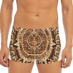 Tribal Maya Calendar Print Men's Short Boxer Briefs