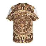 Tribal Maya Calendar Print Men's Sports T-Shirt