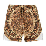 Tribal Maya Calendar Print Men's Swim Trunks