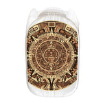 Tribal Maya Calendar Print Mesh Laundry Hamper