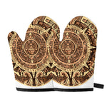 Tribal Maya Calendar Print Oven Mitts