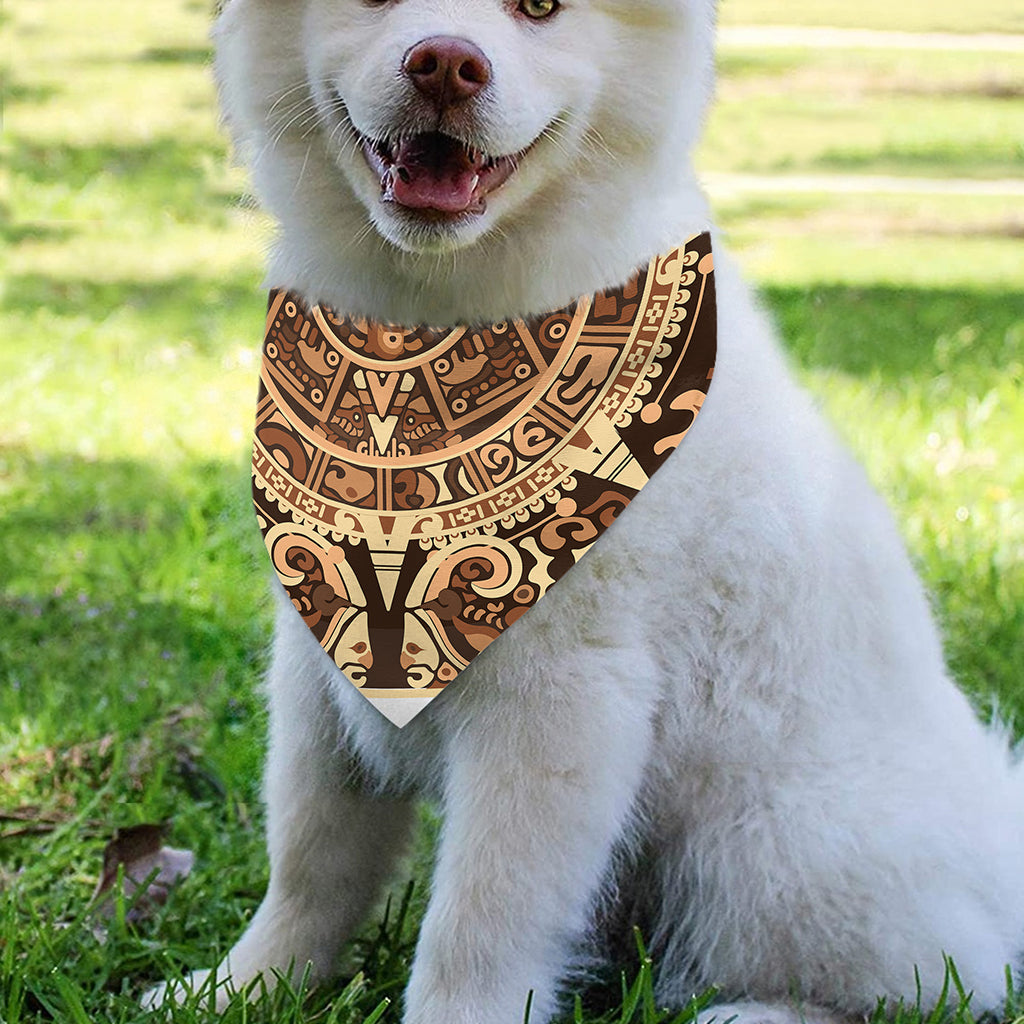Tribal Maya Calendar Print Over The Collar Dog Bandana