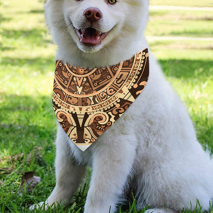 Tribal Maya Calendar Print Over The Collar Dog Bandana
