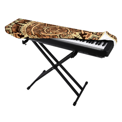 Tribal Maya Calendar Print Piano Keyboard Cover