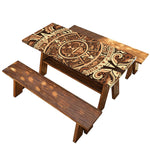 Tribal Maya Calendar Print Picnic Table Cover