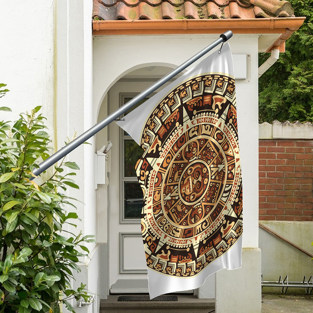Tribal Maya Calendar Print Polyester Flag