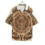 Tribal Maya Calendar Print Rayon Hawaiian Shirt