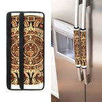 Tribal Maya Calendar Print Refrigerator Handle Covers
