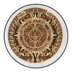 Tribal Maya Calendar Print Round Floor Mat