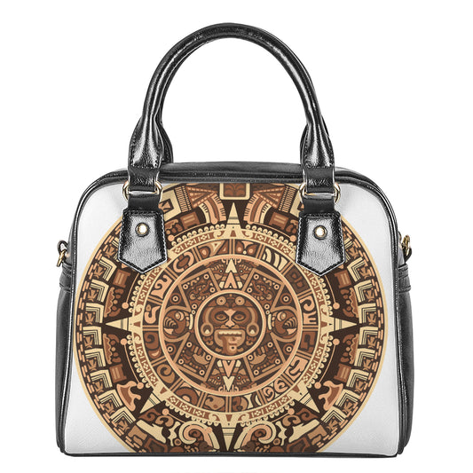 Tribal Maya Calendar Print Shoulder Handbag
