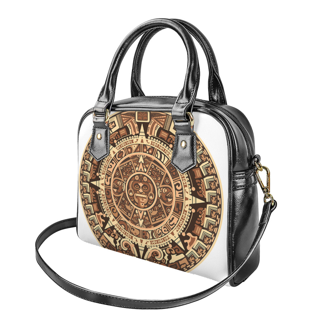 Tribal Maya Calendar Print Shoulder Handbag