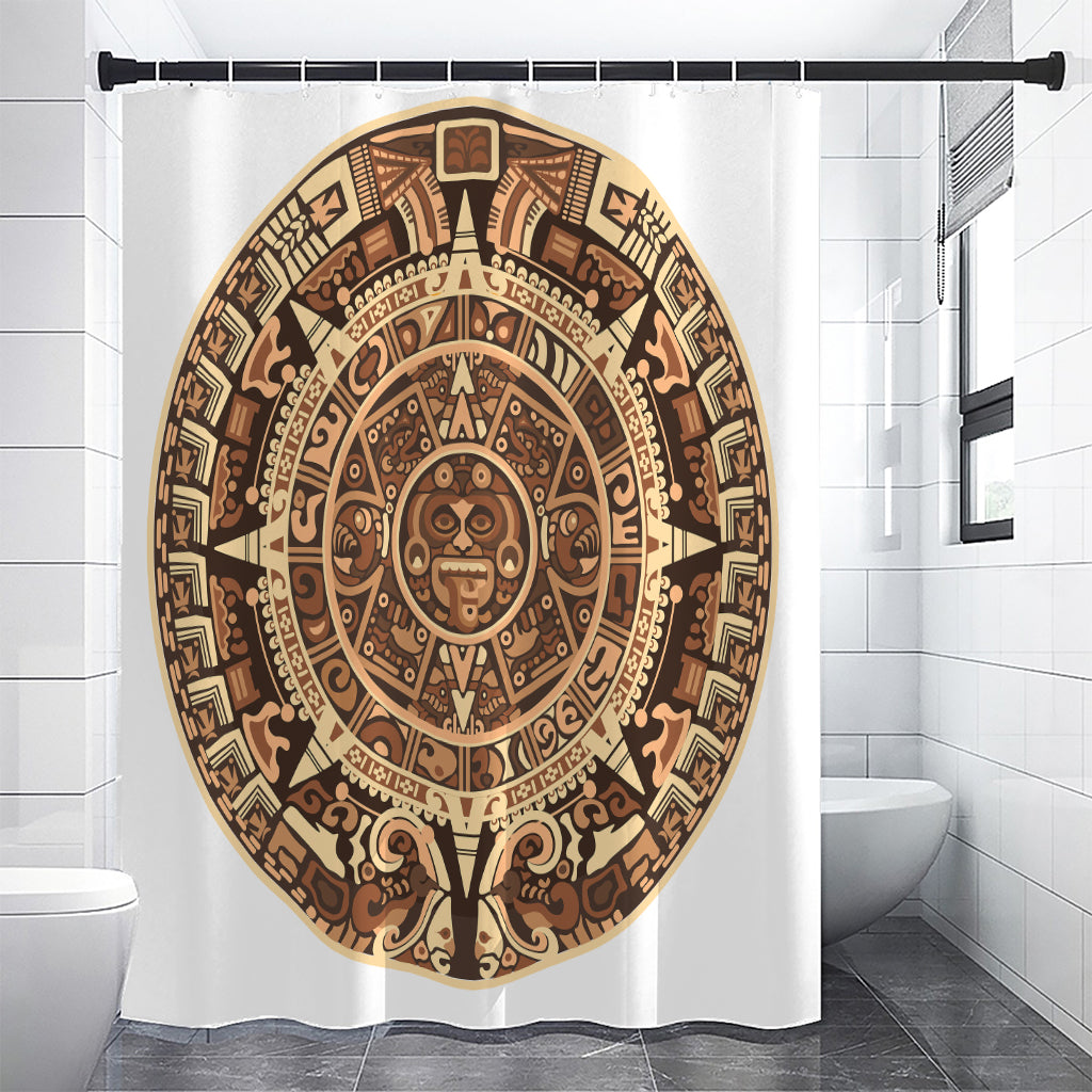 Tribal Maya Calendar Print Shower Curtain