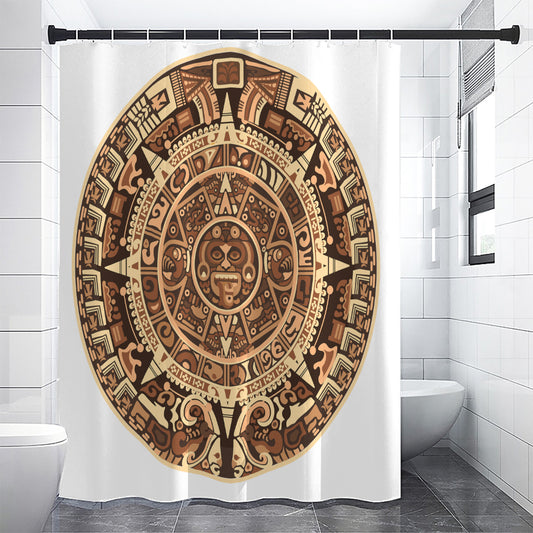 Tribal Maya Calendar Print Shower Curtain