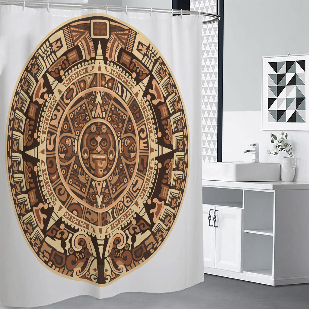 Tribal Maya Calendar Print Shower Curtain