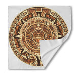 Tribal Maya Calendar Print Silk Bandana