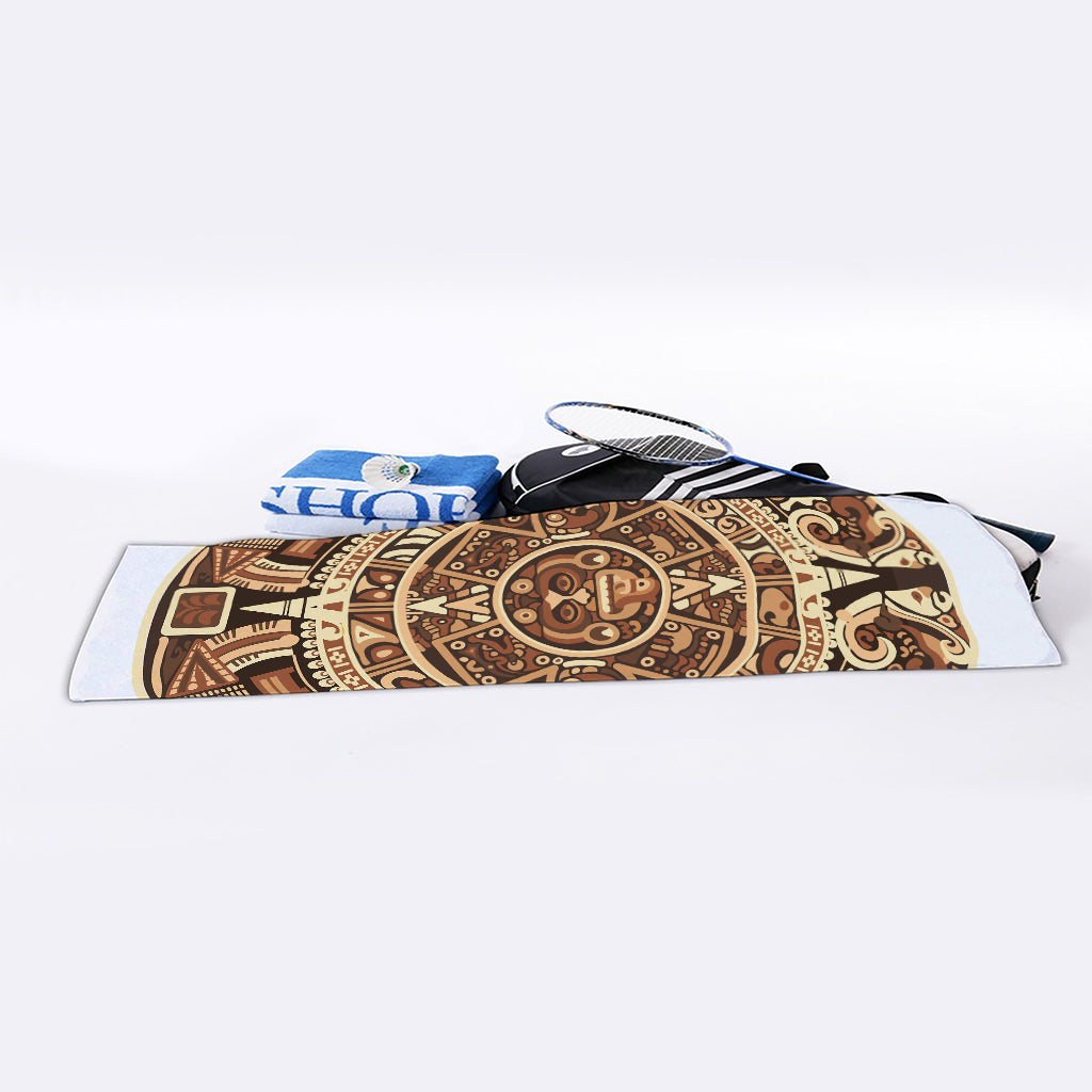 Tribal Maya Calendar Print Sports Towel