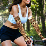 Tribal Maya Calendar Print Sun Protection Arm Sleeves