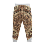 Tribal Maya Calendar Print Sweatpants