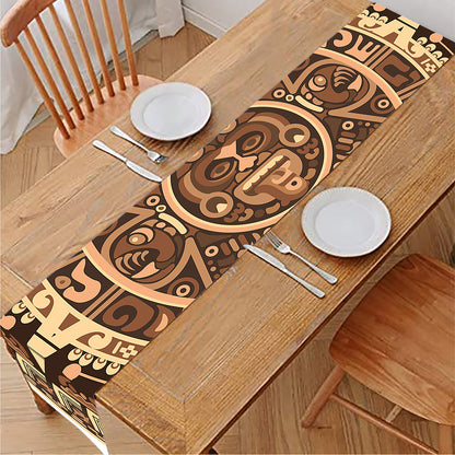 Tribal Maya Calendar Print Table Runner