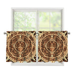 Tribal Maya Calendar Print Tier Curtains