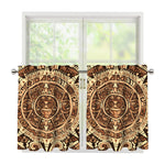 Tribal Maya Calendar Print Tier Curtains