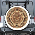Tribal Maya Calendar Print Tire Cover