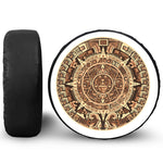 Tribal Maya Calendar Print Tire Cover