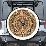 Tribal Maya Calendar Print Tire Cover With Camera Hole