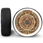 Tribal Maya Calendar Print Tire Cover With Camera Hole