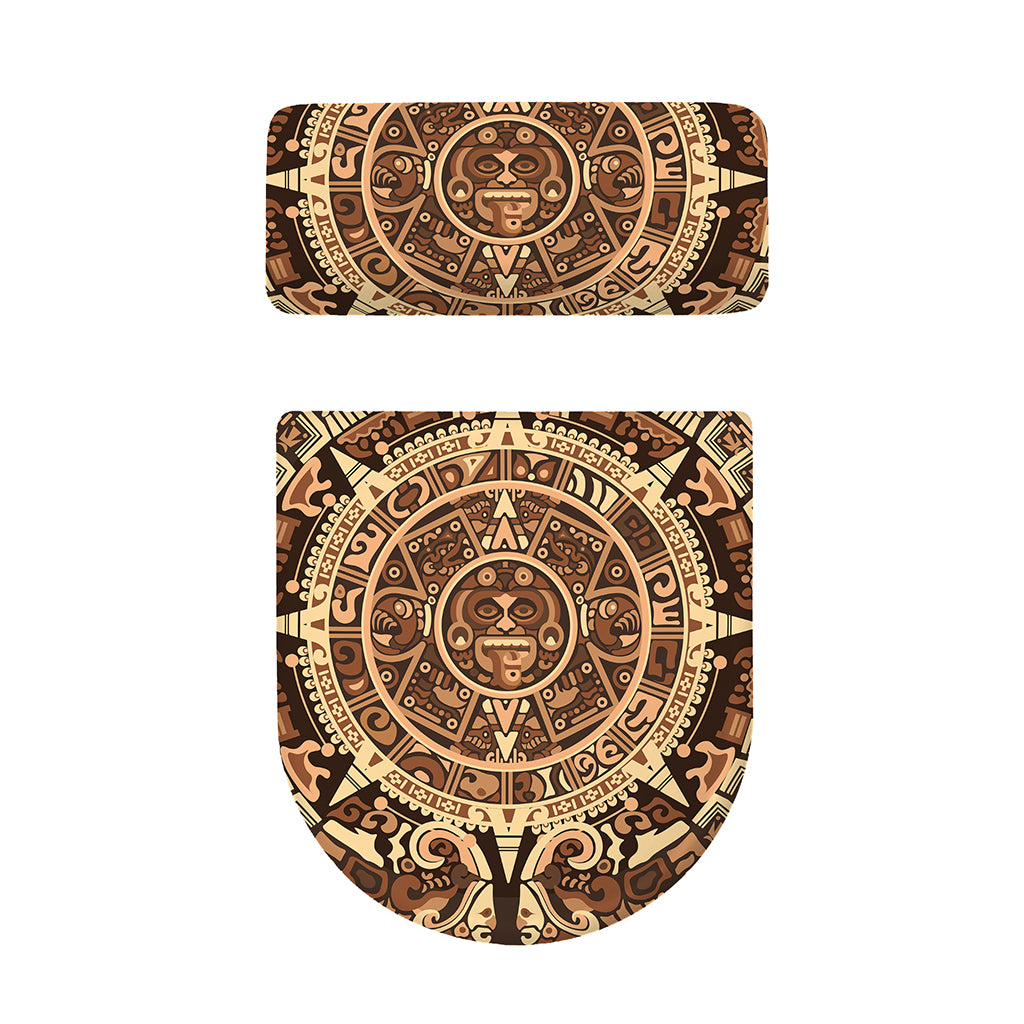 Tribal Maya Calendar Print Toilet Lid And Tank Cover Set