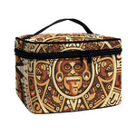 Tribal Maya Calendar Print Travel Makeup Bag
