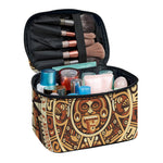 Tribal Maya Calendar Print Travel Makeup Bag