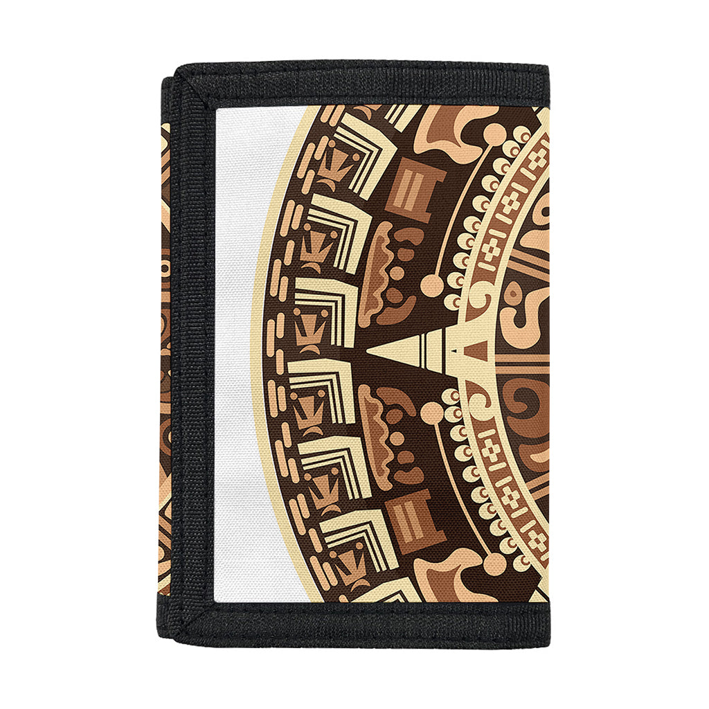 Tribal Maya Calendar Print Trifold Wallet